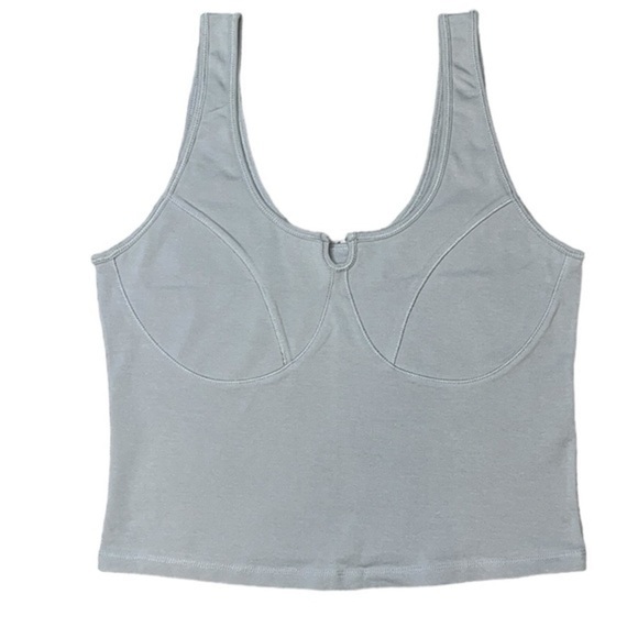 {NWOT Abercrombie & Fitch Seamless Corset Tank in Brown Taupe Size Large} - Picture 1 of 7